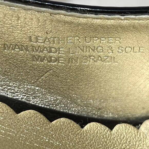 Jessica Simpson Leather Pumps Size 8.5 Black Cork High Heel Made In Brazil - Picture 3 of 12